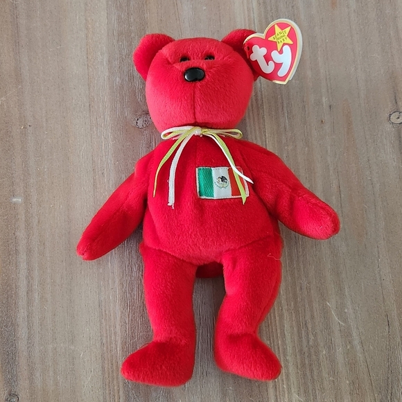 🐻Ty Beanie Baby “Osito” the Bear – 1999, Mexican Flag Edition, Excellent - Picture 8 of 16